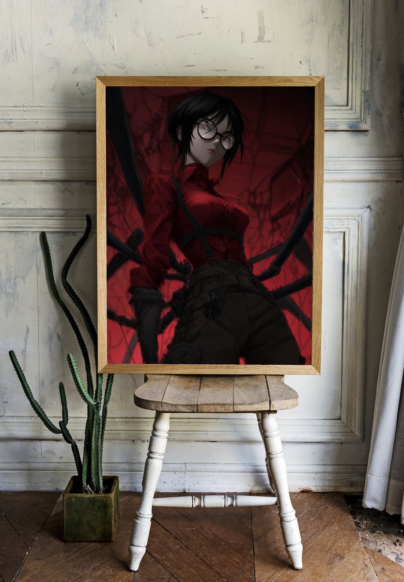 Dark Spider Woman Anime Poster. — room view 1