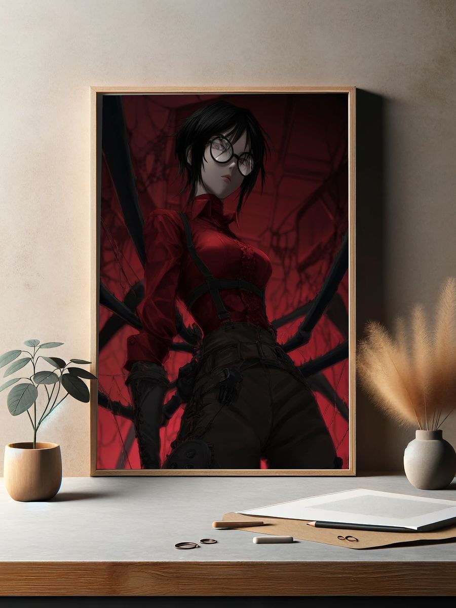 Dark Spider Woman Anime Poster. — room view 2