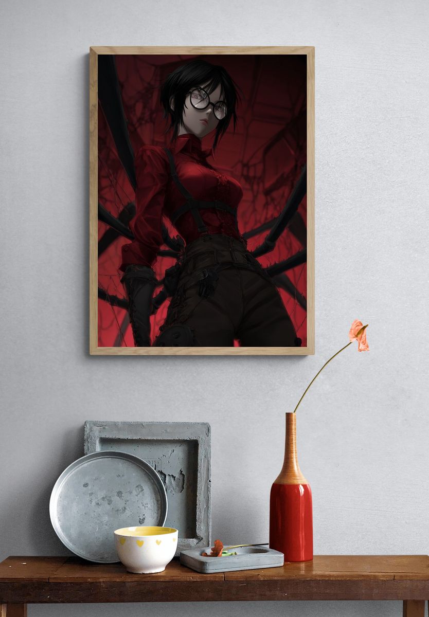 Dark Spider Woman Anime Poster. — room view 3