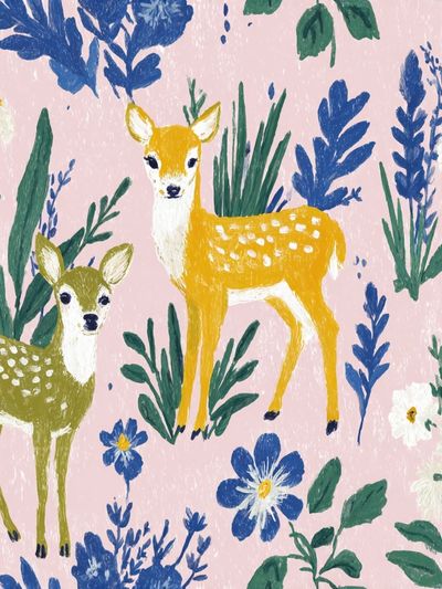 Fawn Meadow Illustration Poster.