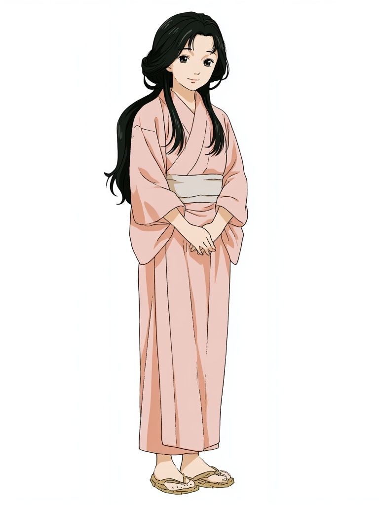 Kimono Girl Illustration Poster. poster — anime art