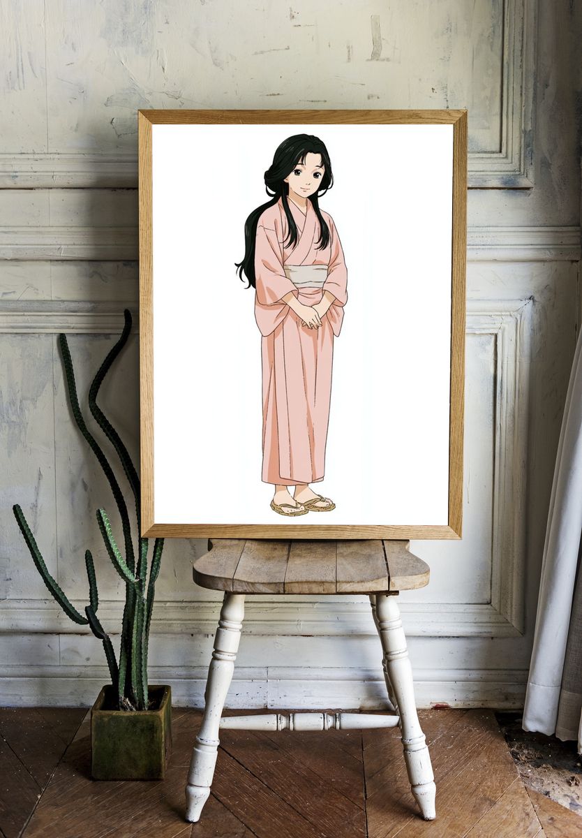 Kimono Girl Illustration Poster. room preview