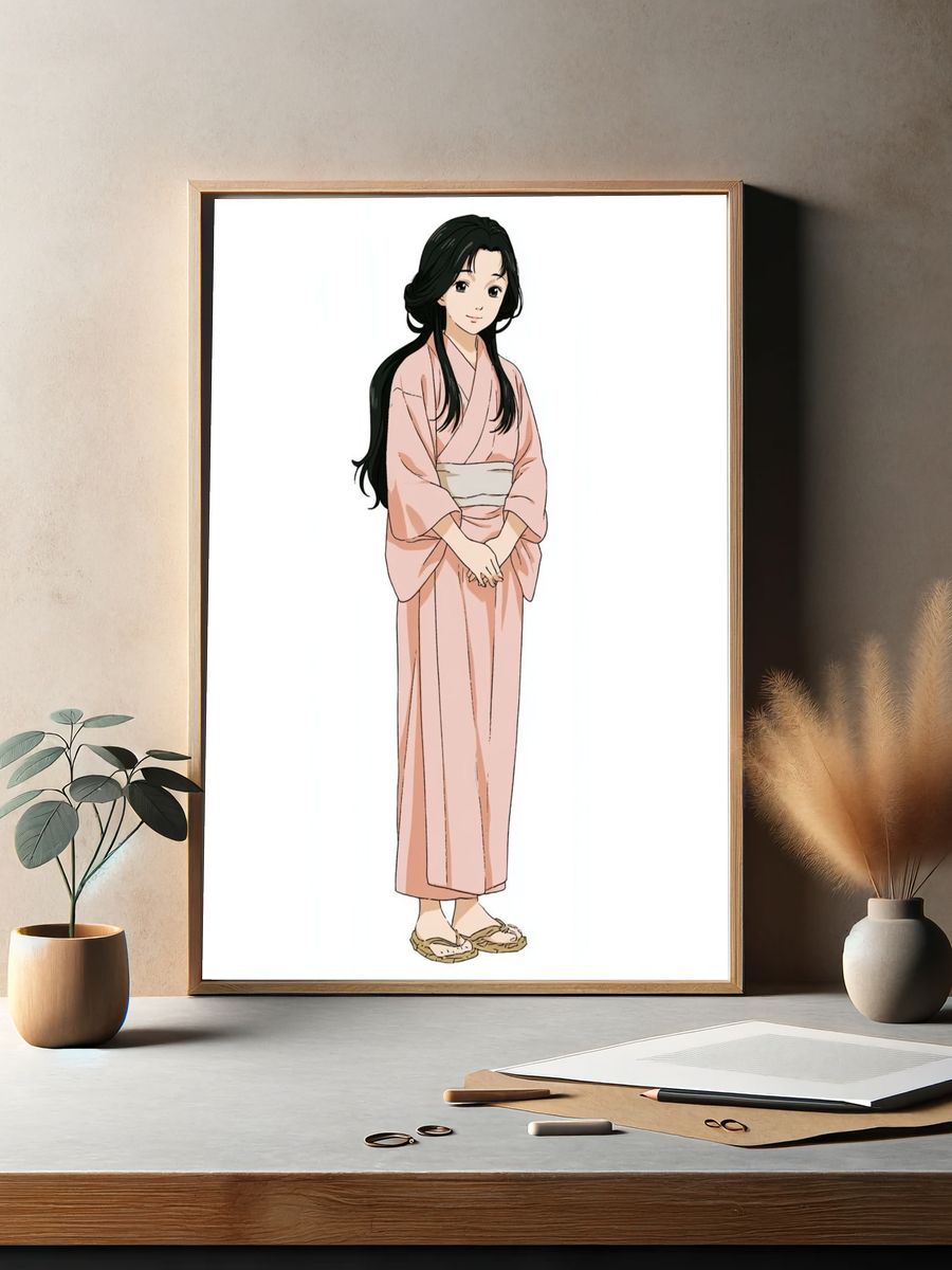 Kimono Girl Illustration Poster. — room view 2
