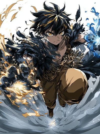 Elemental Warrior Anime Print.