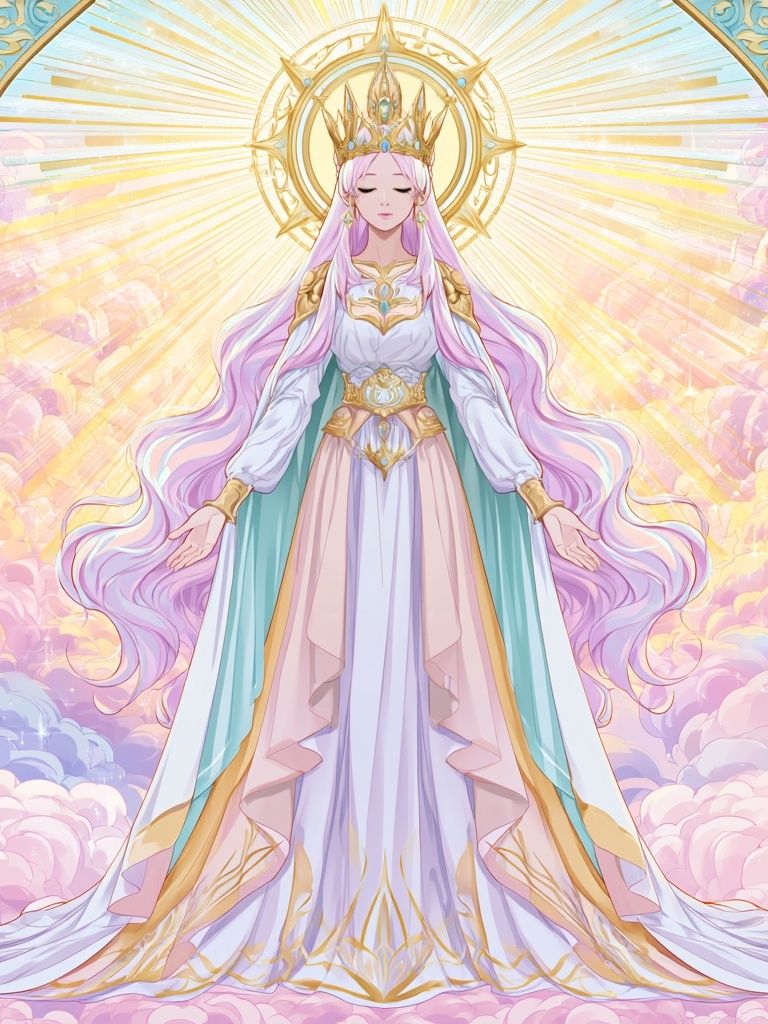 Celestial Anime Goddess Poster. poster detail