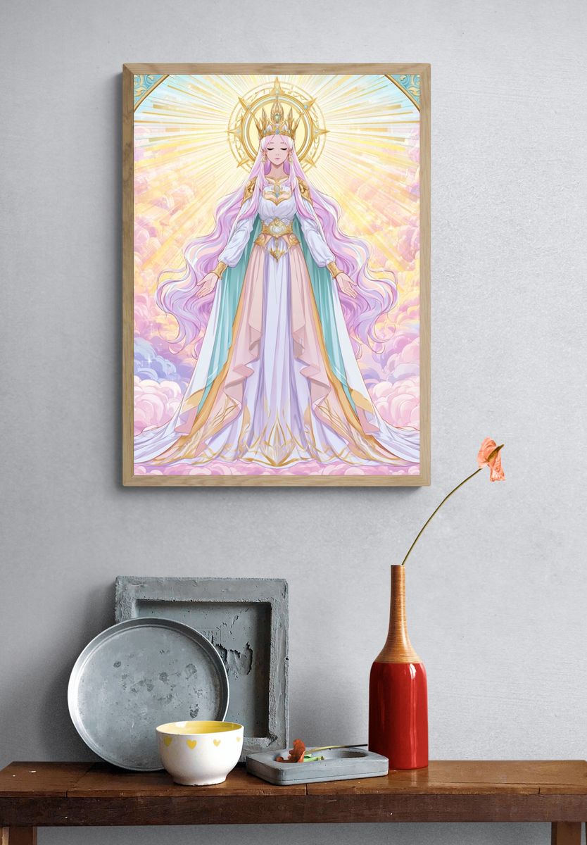 Celestial Anime Goddess Poster. — room view 3