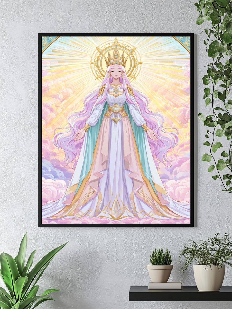 Celestial Anime Goddess Poster. — room view 4