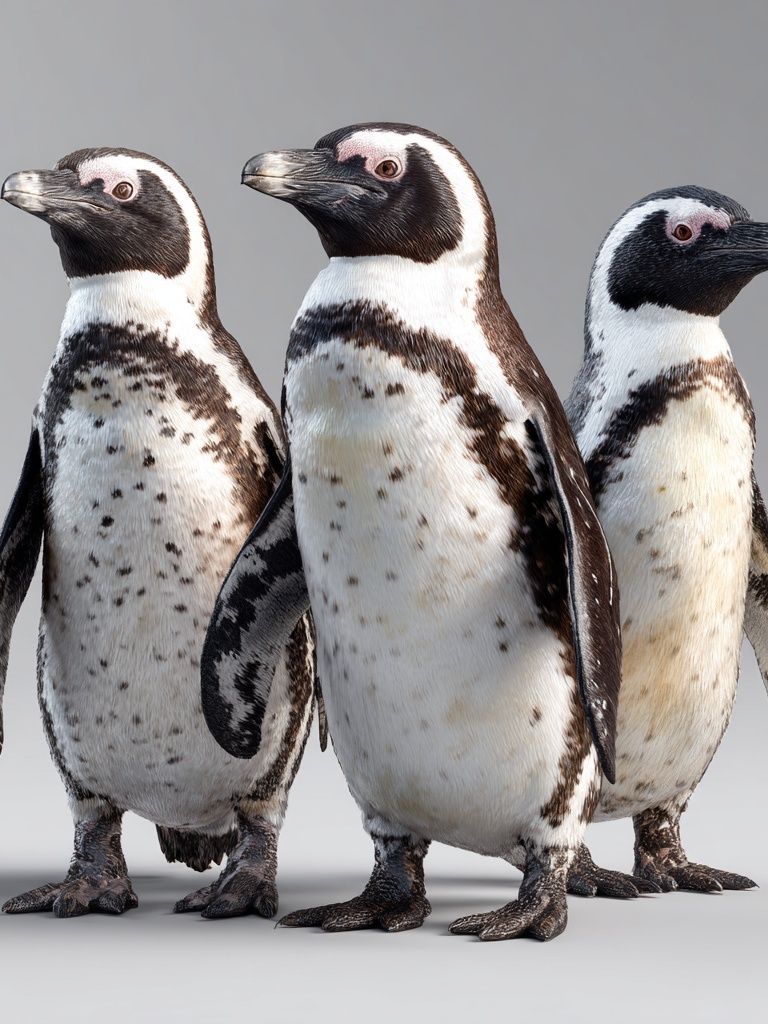 Penguin Trio Photography Poster. poster detail