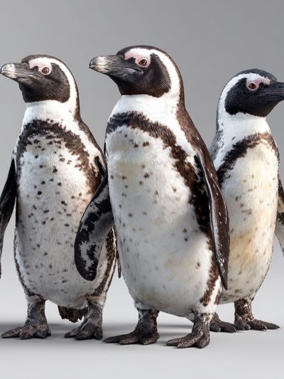 Penguin Trio Photography Poster. poster