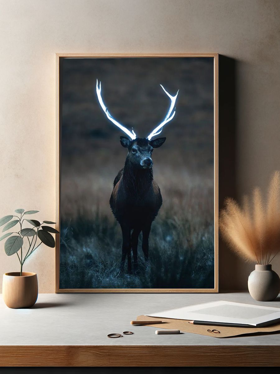 Wild deer beautiful large antlers. — room view 2