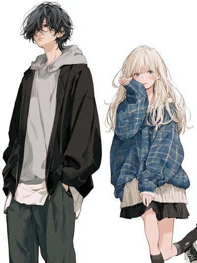 Anime Couple Streetwear Poster.