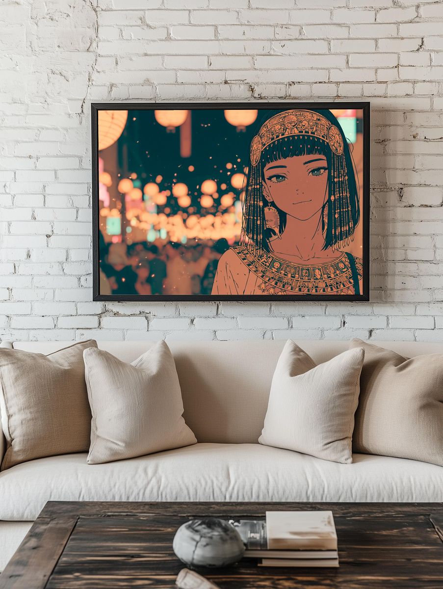 Egyptian Anime Portrait Poster. — room view 1