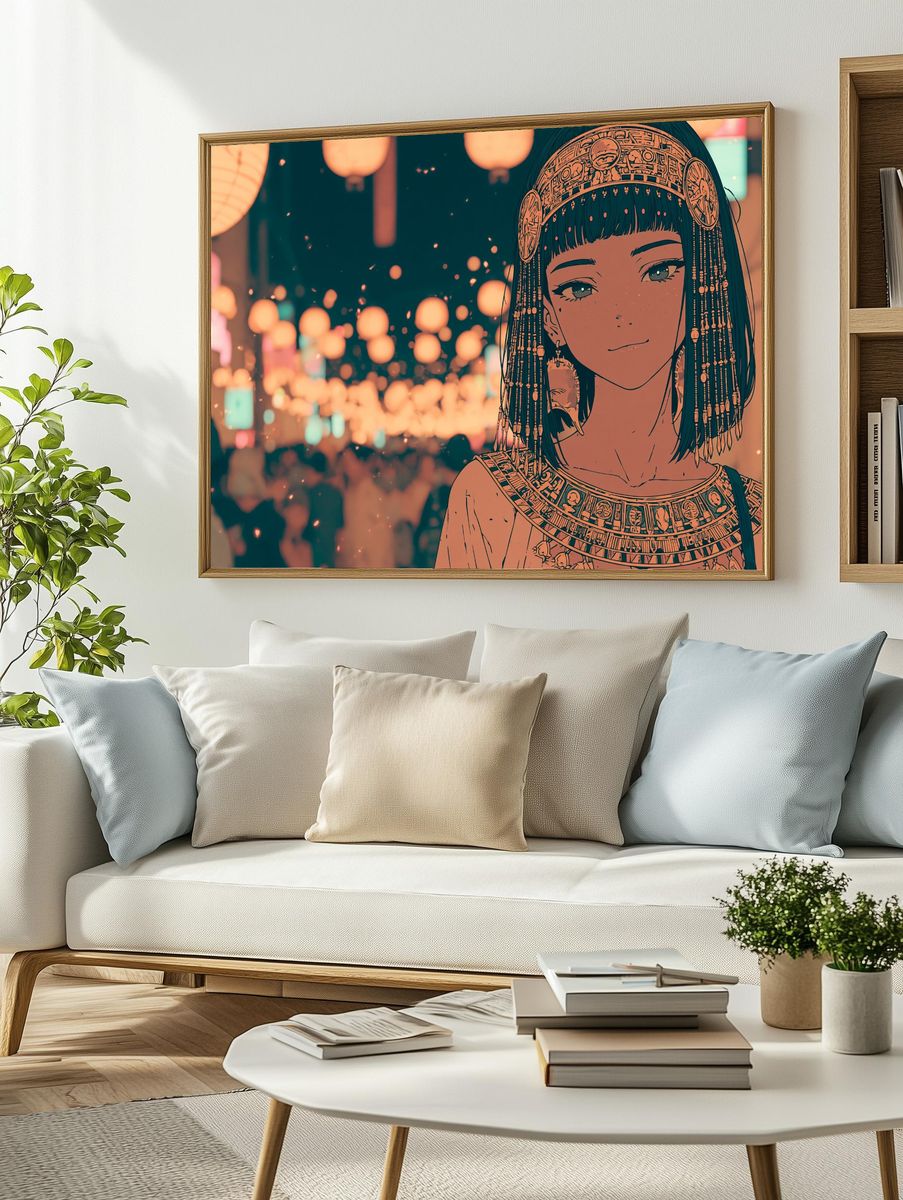 Egyptian Anime Portrait Poster. — room view 2