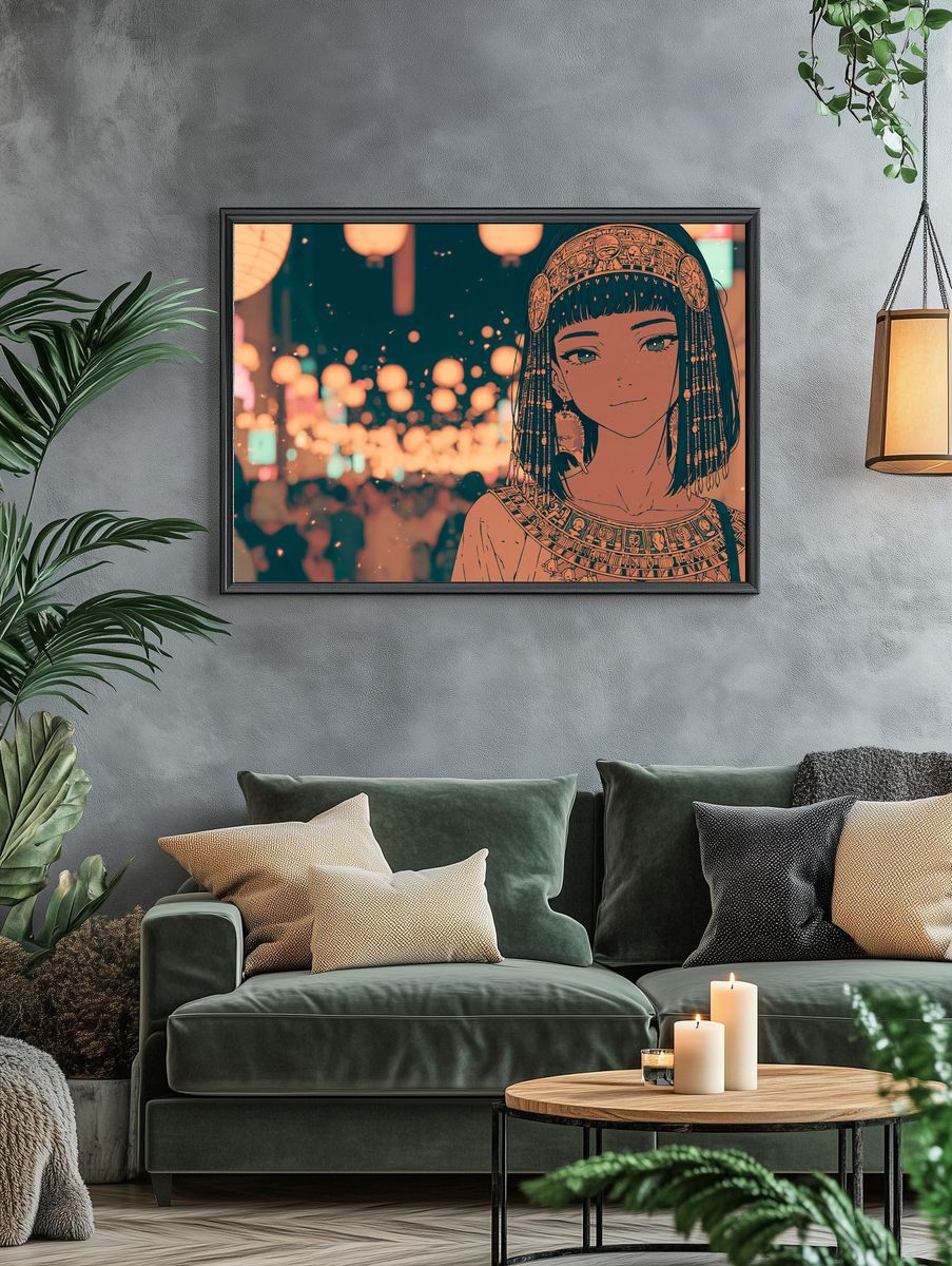 Egyptian Anime Portrait Poster. — room view 4