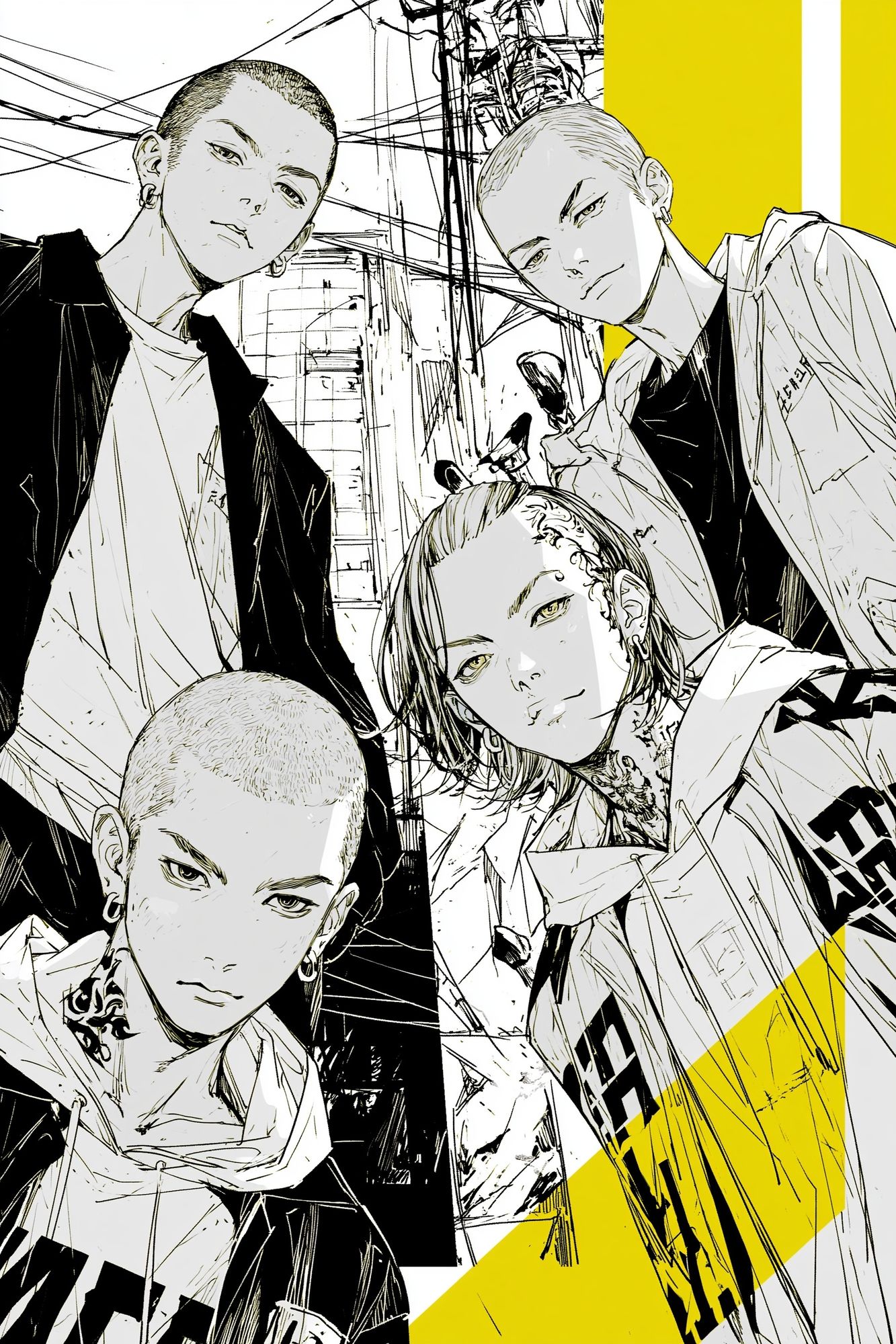 Anime Street Portrait Poster. poster — anime art