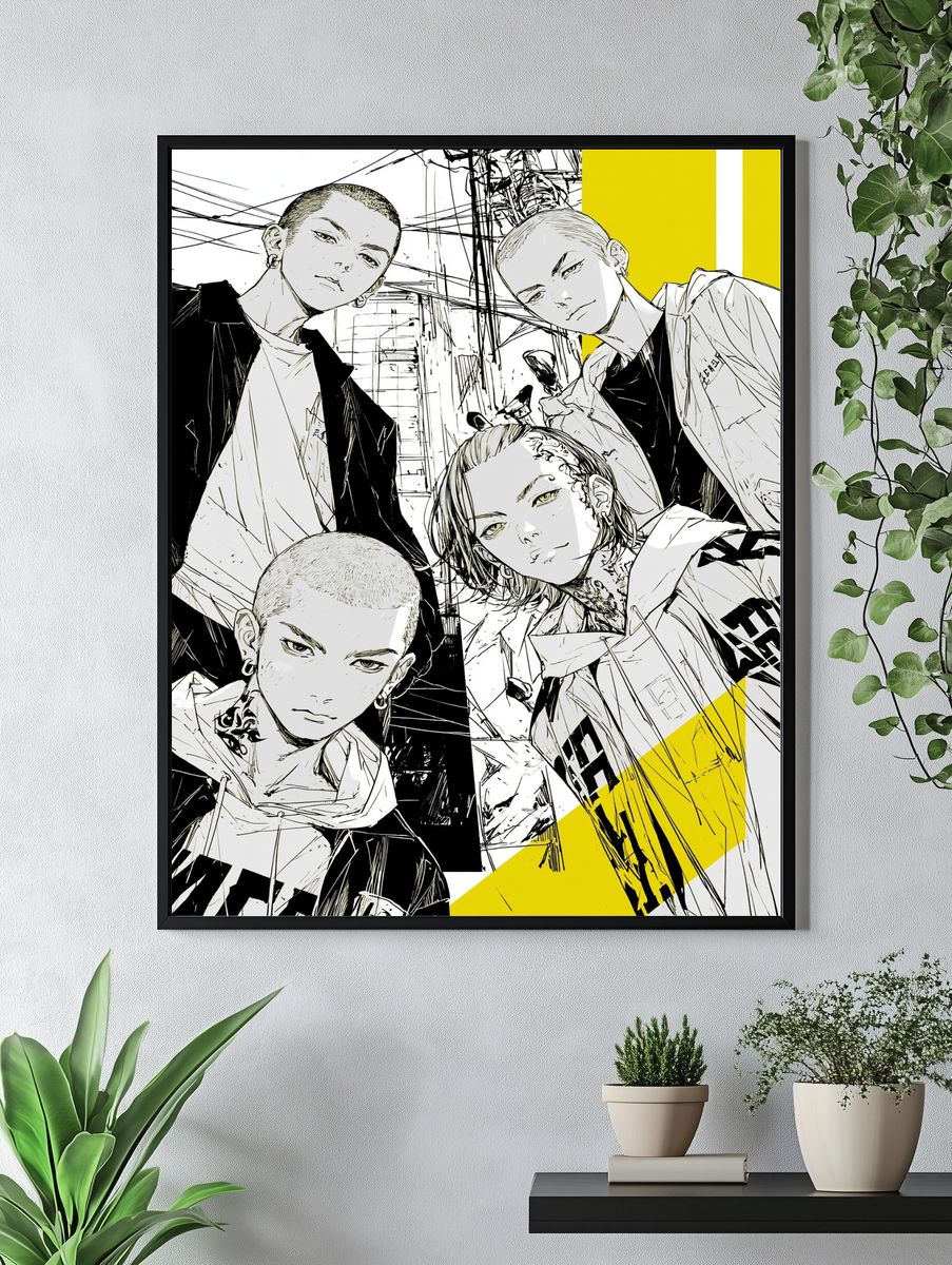 Anime Street Portrait Poster. — room view 4