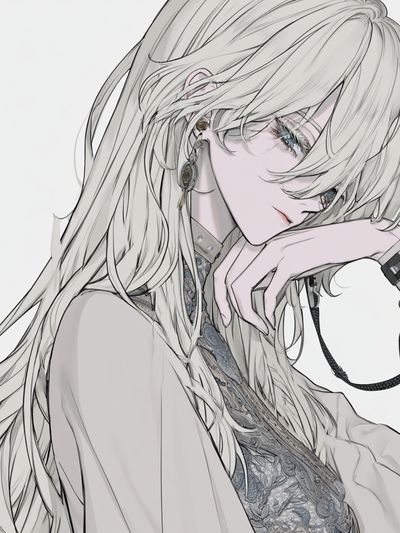 Elegant Anime Portrait Poster.