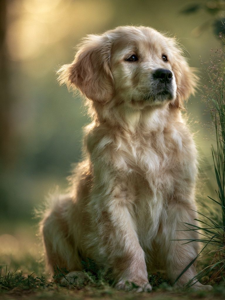 Golden Retriever Portrait Poster. poster detail