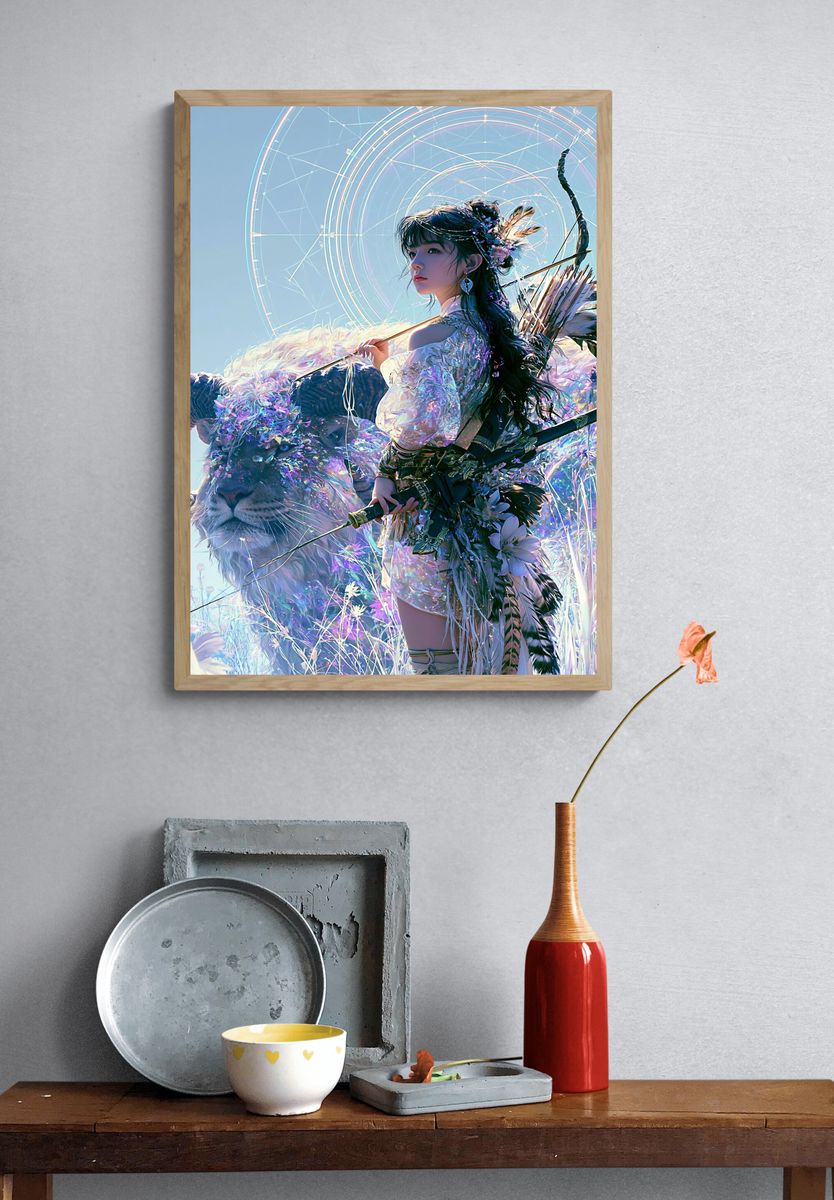 Celestial Archer Fantasy Print. — room view 3