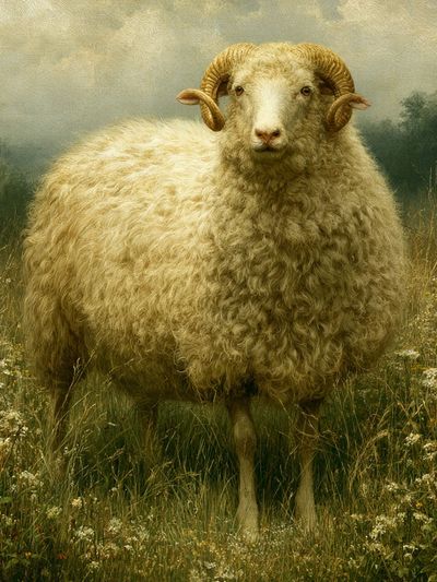 Ram in Meadow Photography Poster. poster