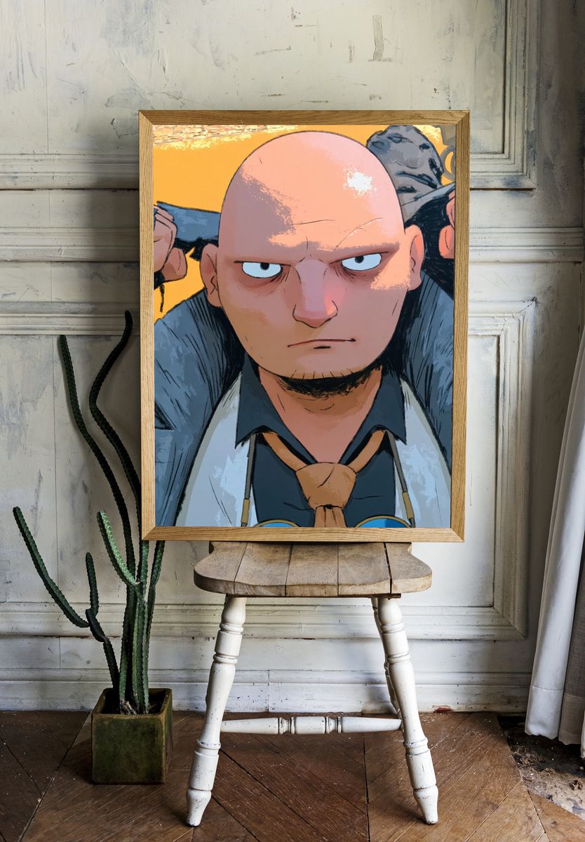 Saitama Anime Portrait Poster. room preview