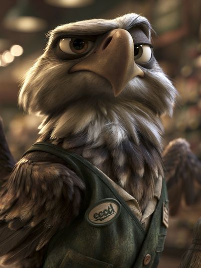 Determined Eagle Portrait Poster.