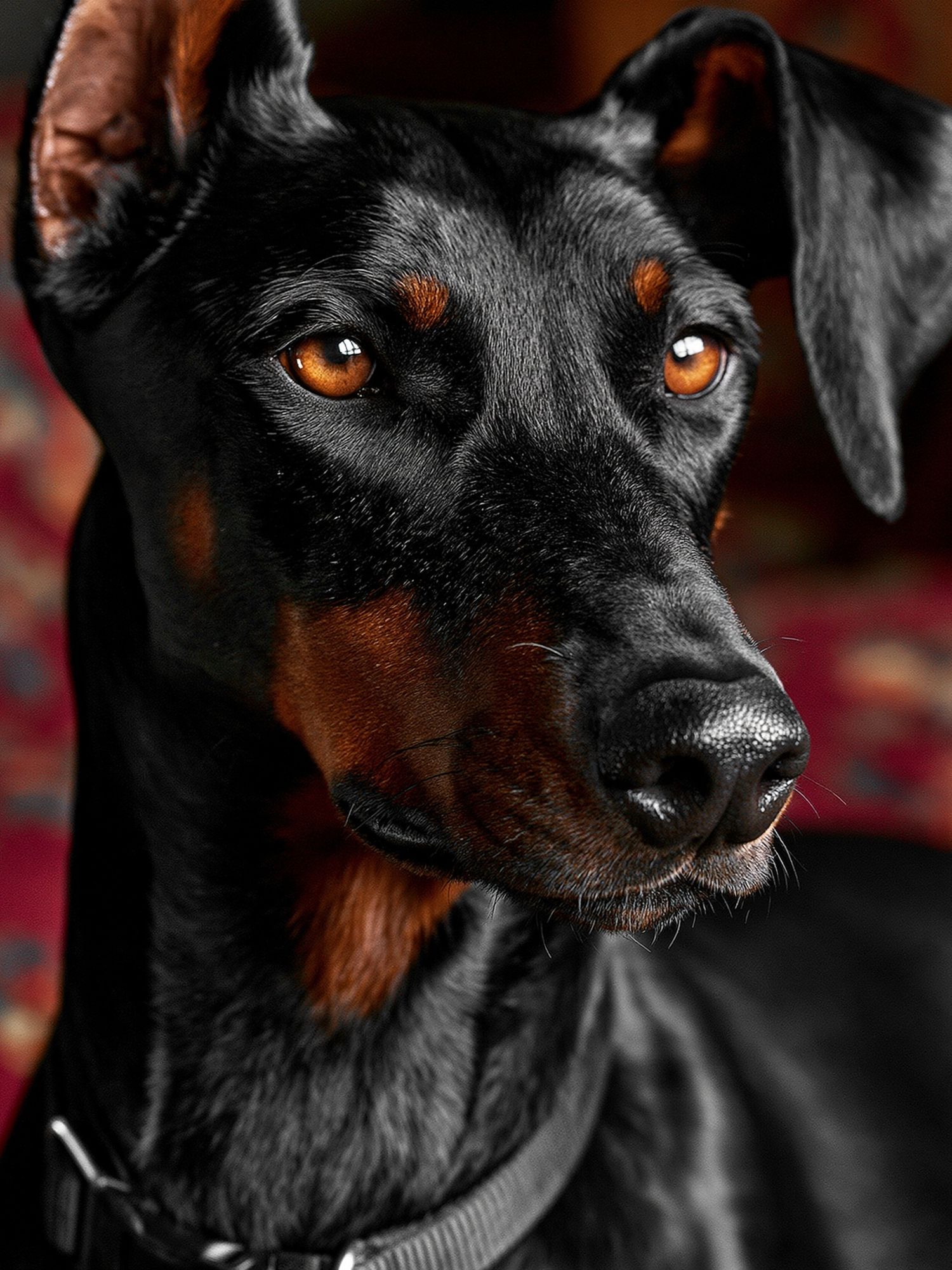 Doberman Portrait Photography Poster. poster — animals art
