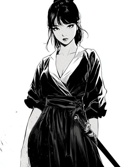 Samurai Woman Manga Poster.