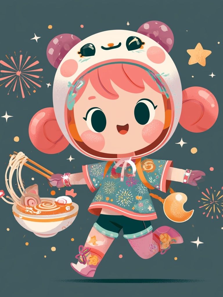 Kawaii Space Ramen Poster. poster detail