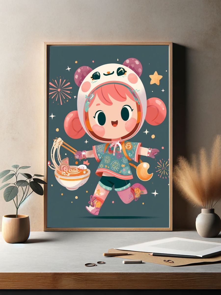Kawaii Space Ramen Poster. — room view 2