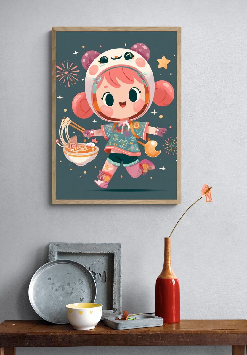 Kawaii Space Ramen Poster. — room view 3
