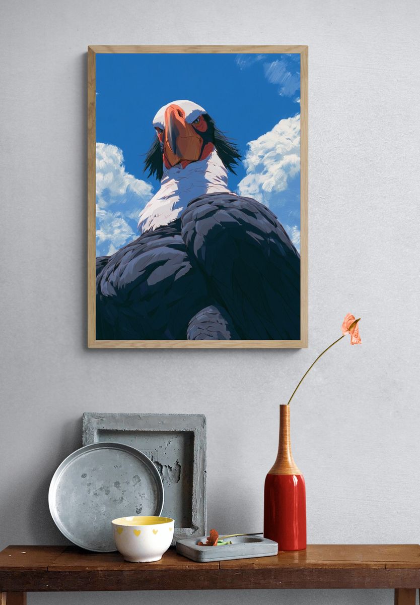 Condor Skyward Illustration Poster. — room view 3