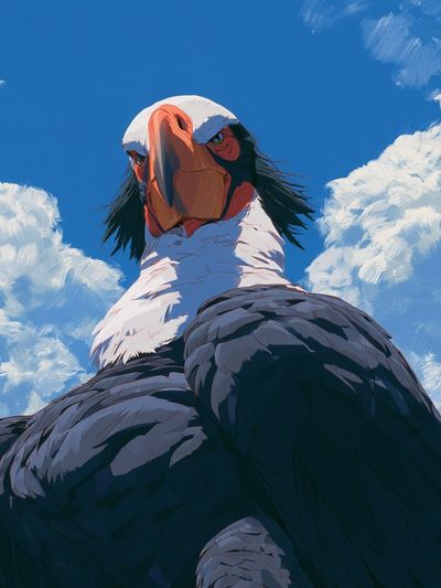 Condor Skyward Illustration Poster. poster