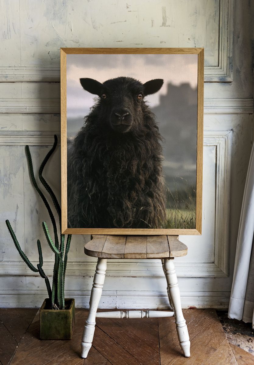 Black Sheep Portrait Poster. — room view 1