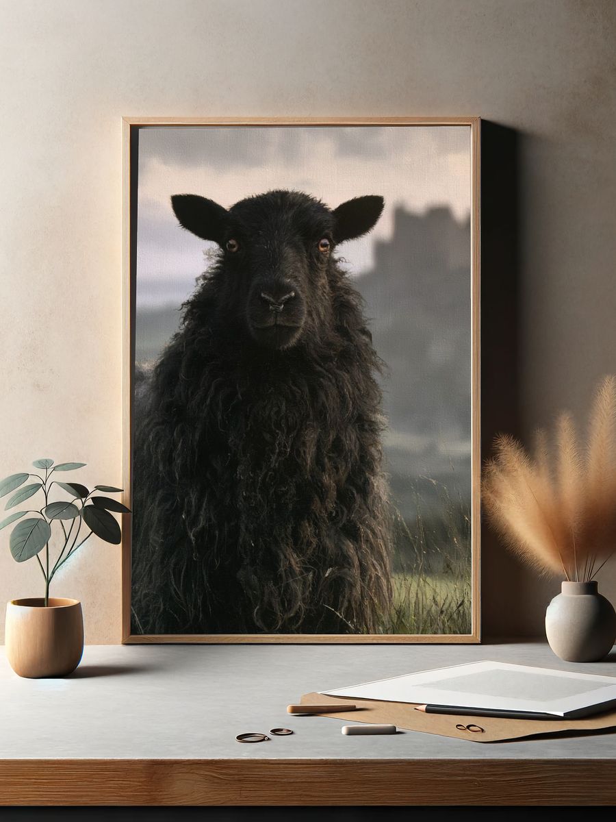 Black Sheep Portrait Poster. — room view 2