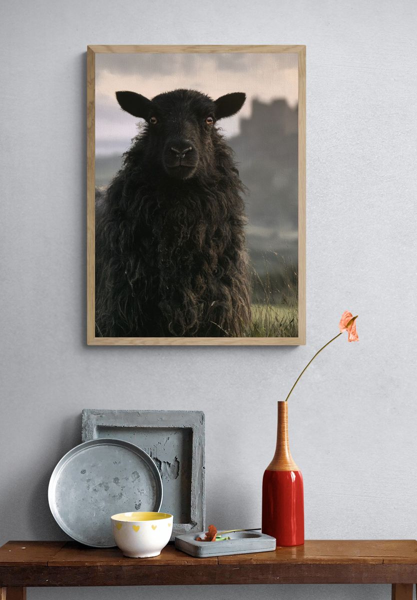 Black Sheep Portrait Poster. — room view 3