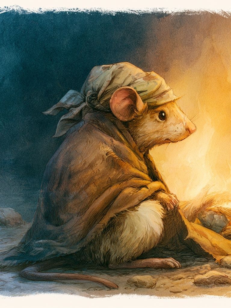 Cloaked Mouse Illustration Poster. poster detail