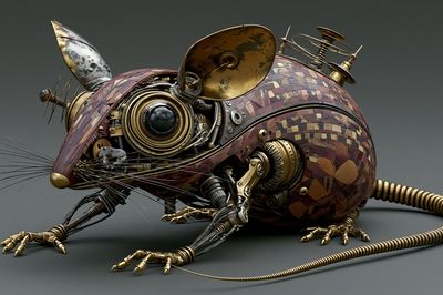 Steampunk Mechanical Mouse Poster.