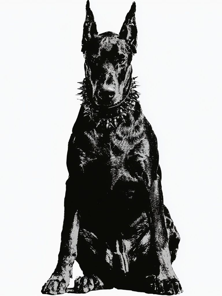 Doberman Silhouette Photography Poster. poster — animals art