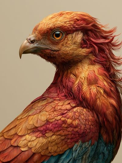 Colorful Bird Portrait Poster. poster