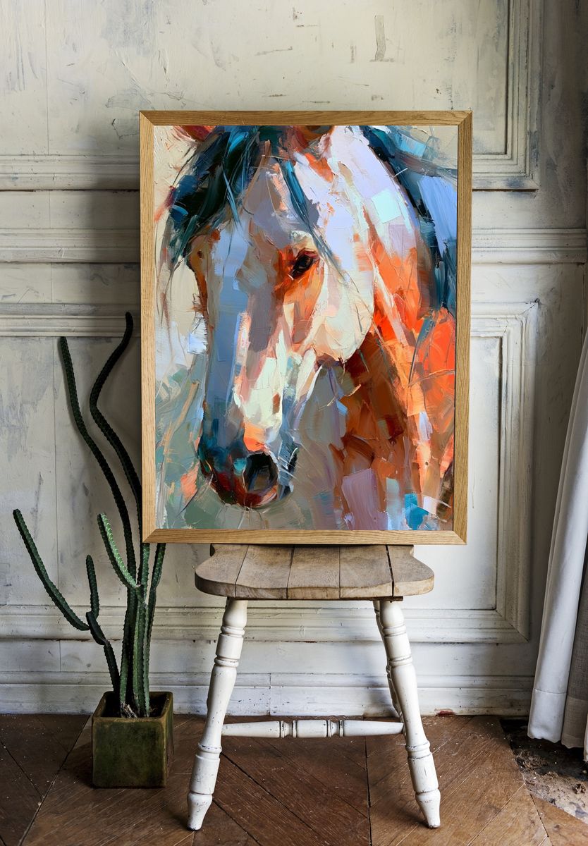 Horse Portrait Fine-Art Poster. — room view 1