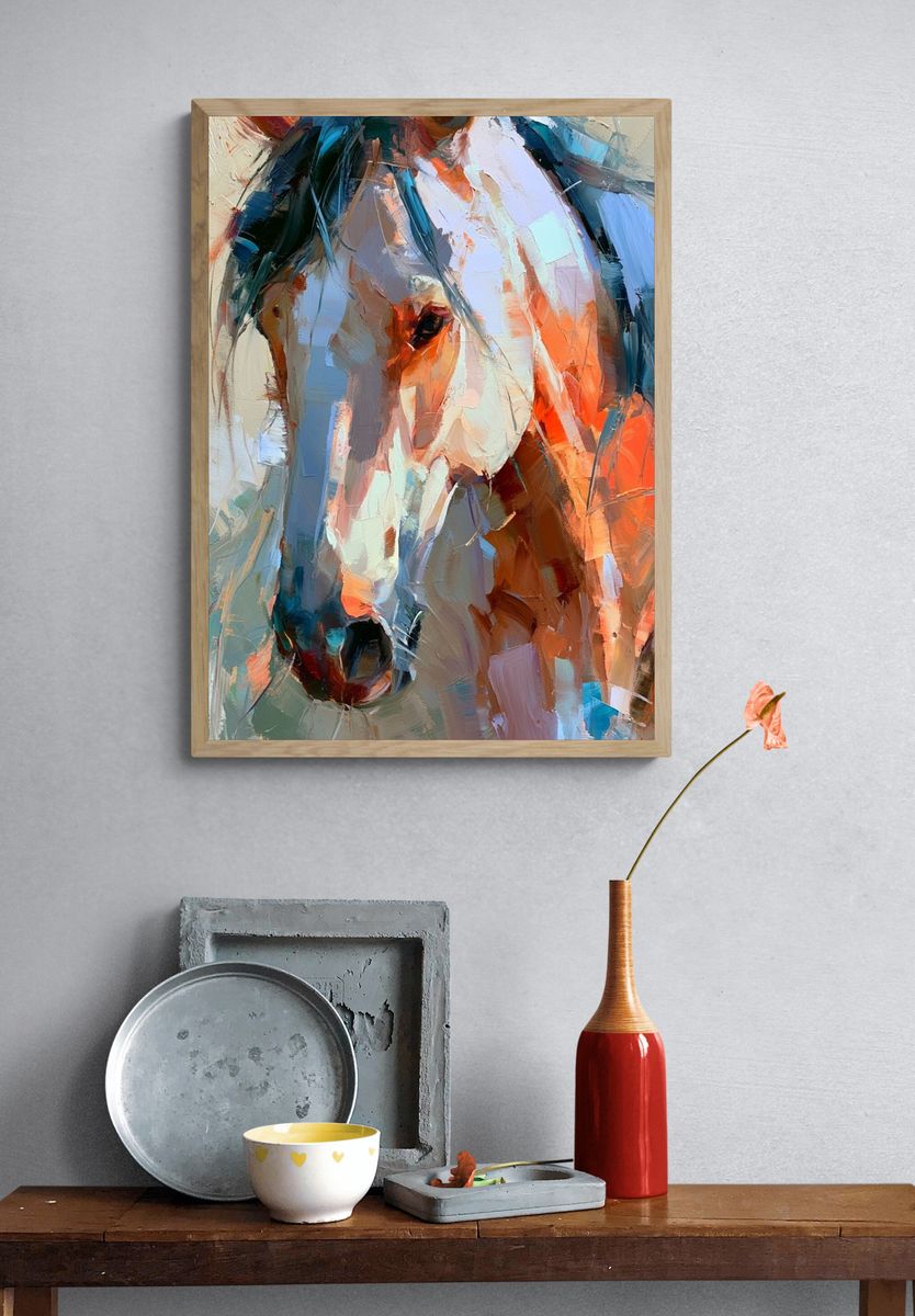 Horse Portrait Fine-Art Poster. — room view 3