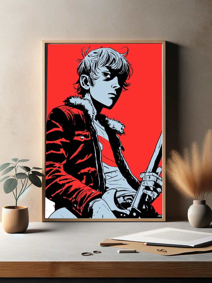 Anime Rebel Portrait Poster. — room view 2