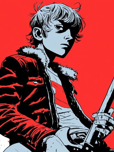 Anime Rebel Portrait Poster. poster print