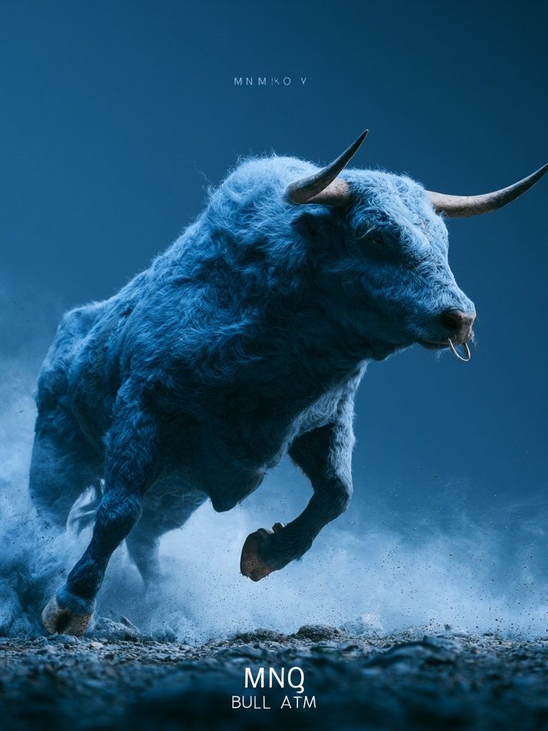 Charging Blue Bull Photography Poster. poster — animals art