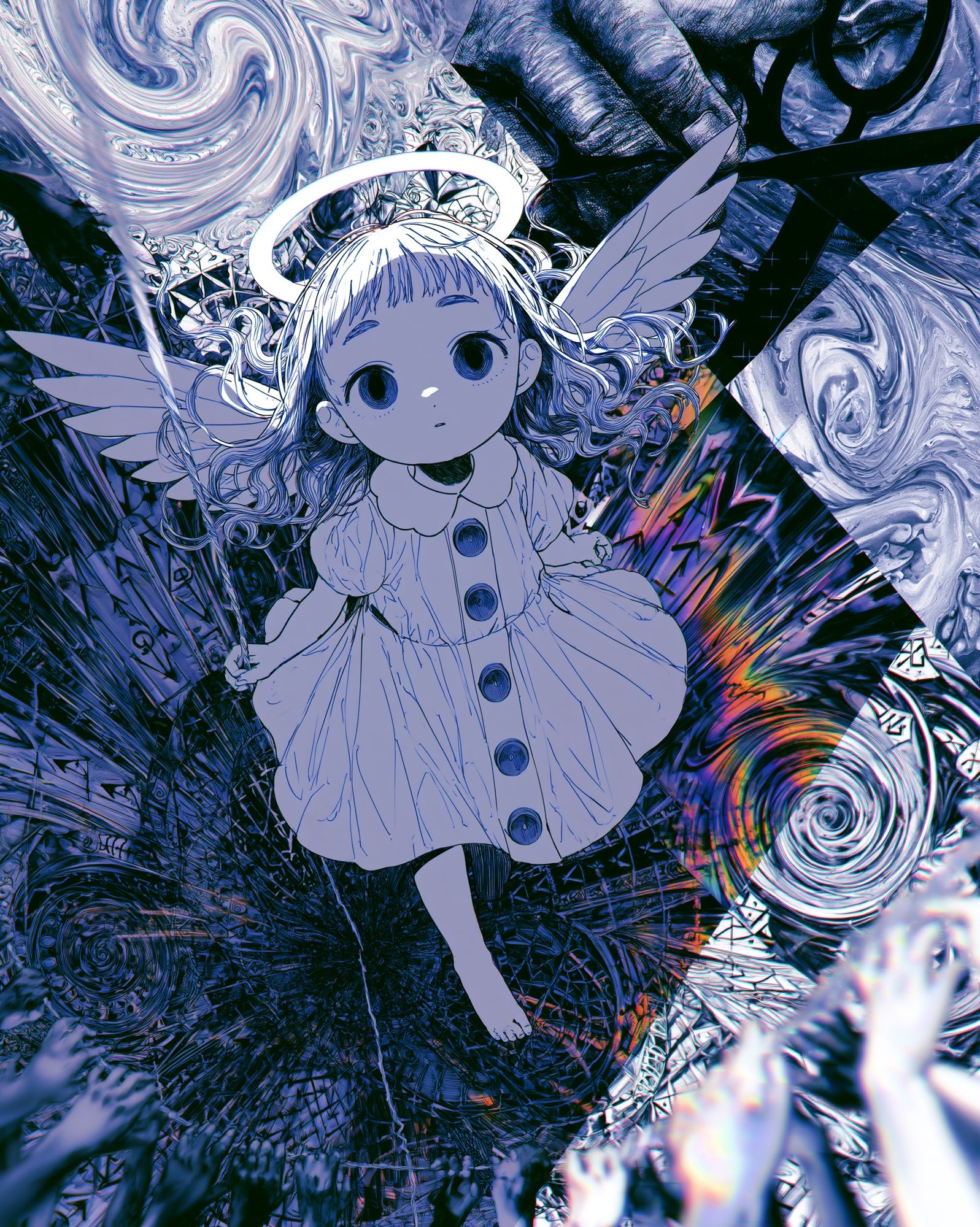 Angel Doll Surreal Anime Poster. poster — anime art