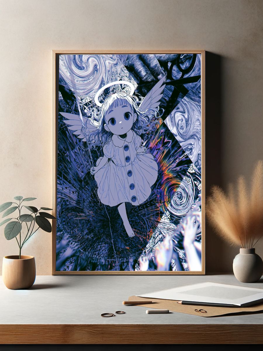Angel Doll Surreal Anime Poster. — room view 2