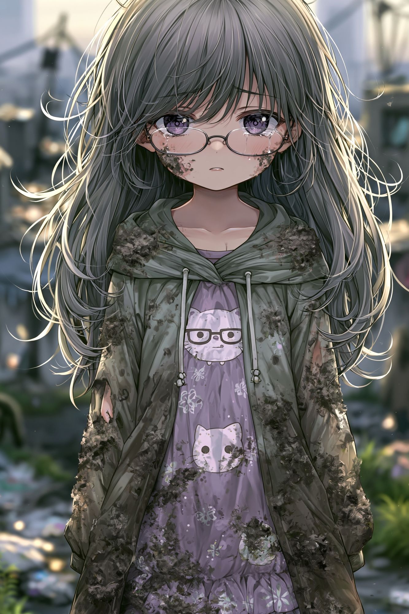 Anime Girl Portrait Poster. poster detail