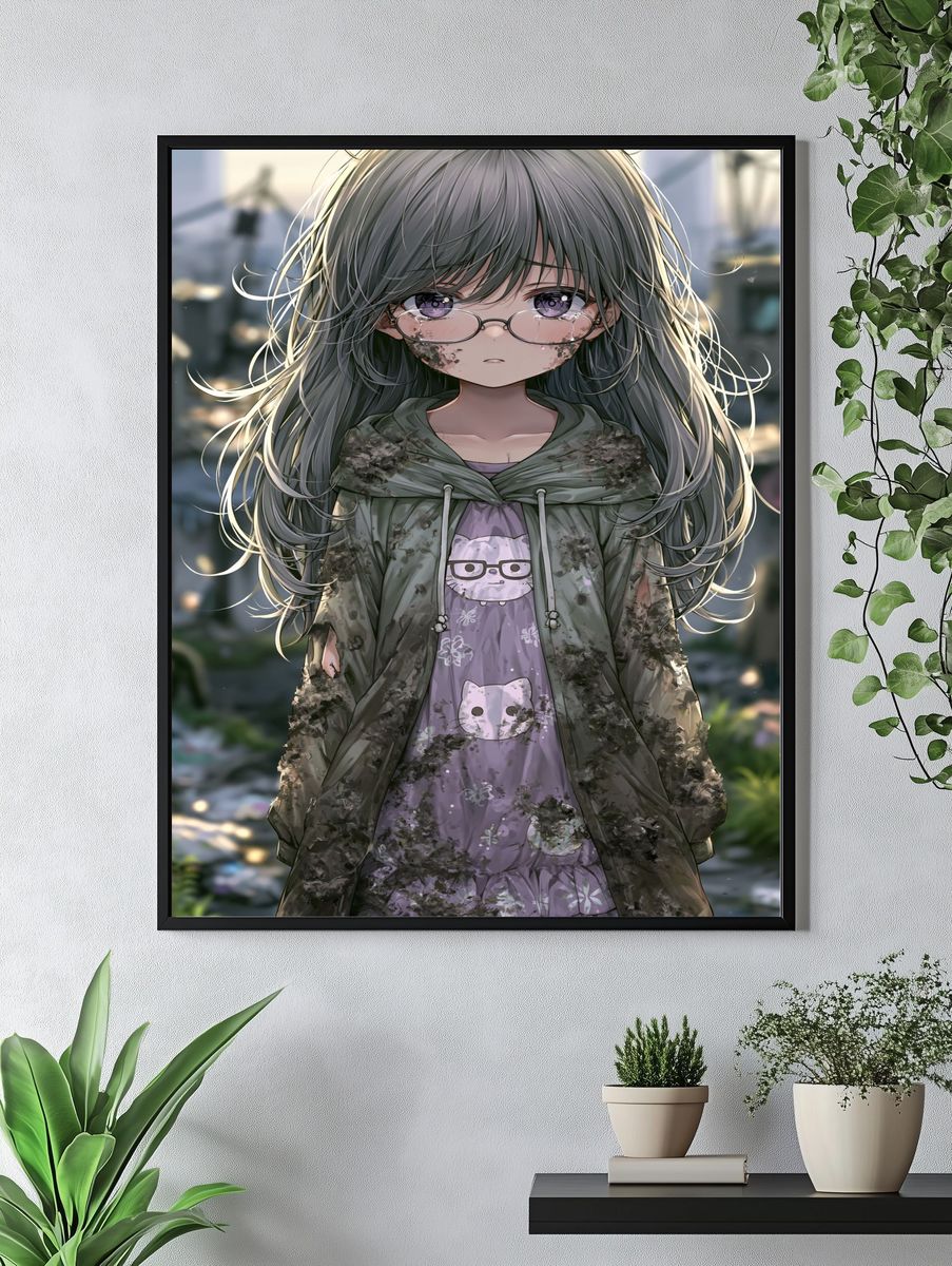 Anime Girl Portrait Poster. — room view 4