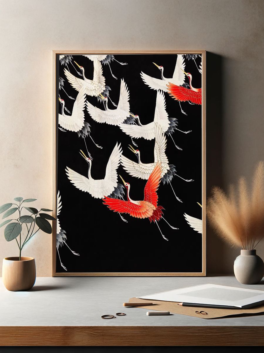 Furisode Myriad Flying Cranes (1910–1920). — room view 2